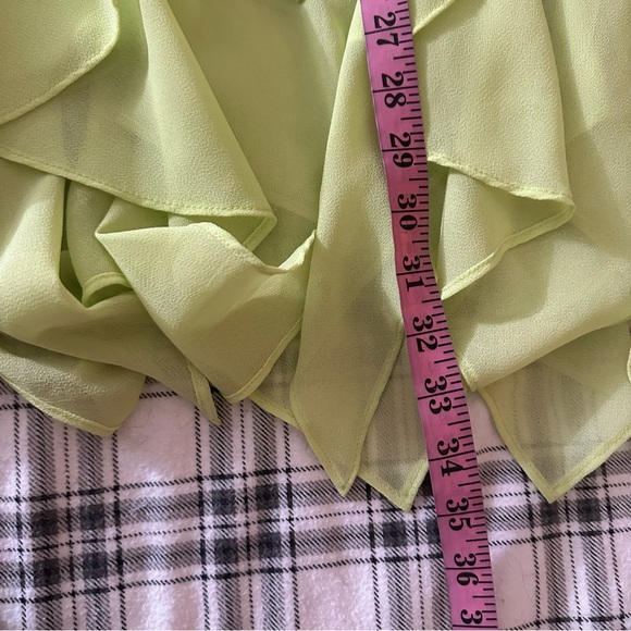 Vintage Y2K Grunge Fairy Embroidered Rhinestone Trim Asymmetrical Hem Skirt M-L - Picture 16 of 16